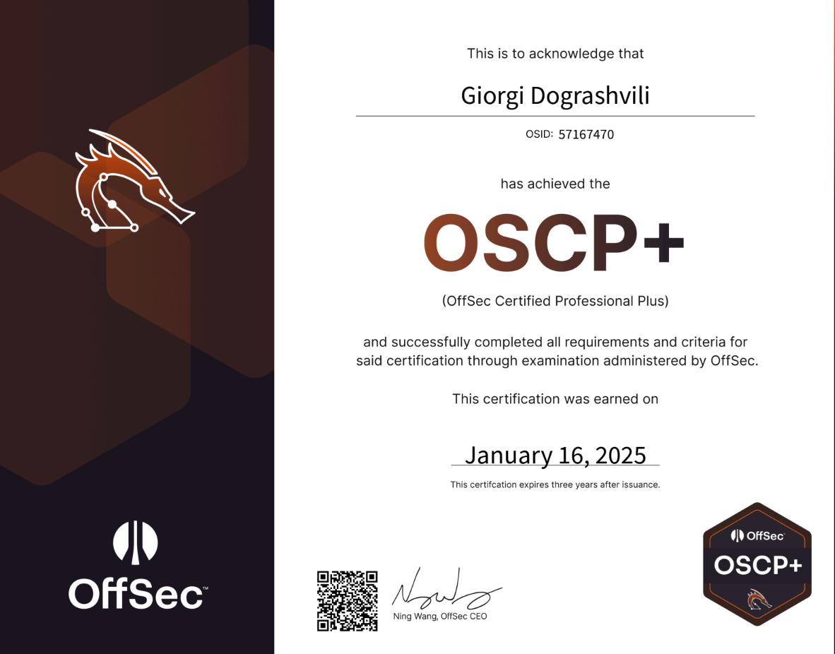 OSCP Certificate